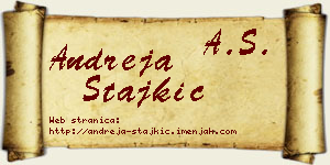 Andreja Stajkić vizit kartica